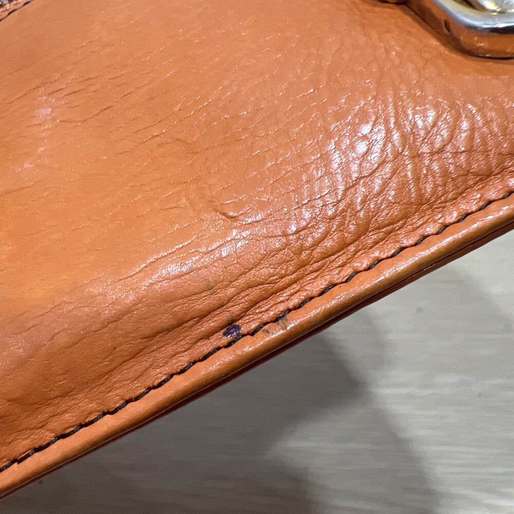 Vintage Marc Jacob’s Small Orange Leather Coin Purse Key Holder - Picture 7 of 8